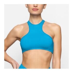 SKIMS Recycled Swim Highneck Racerneck Top | Size Small